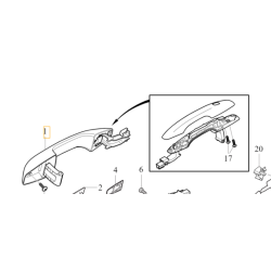 VOLVO S60 V60 C40 XC40 klamka zewnetrzna lewa przednia tylna podswietlana OE