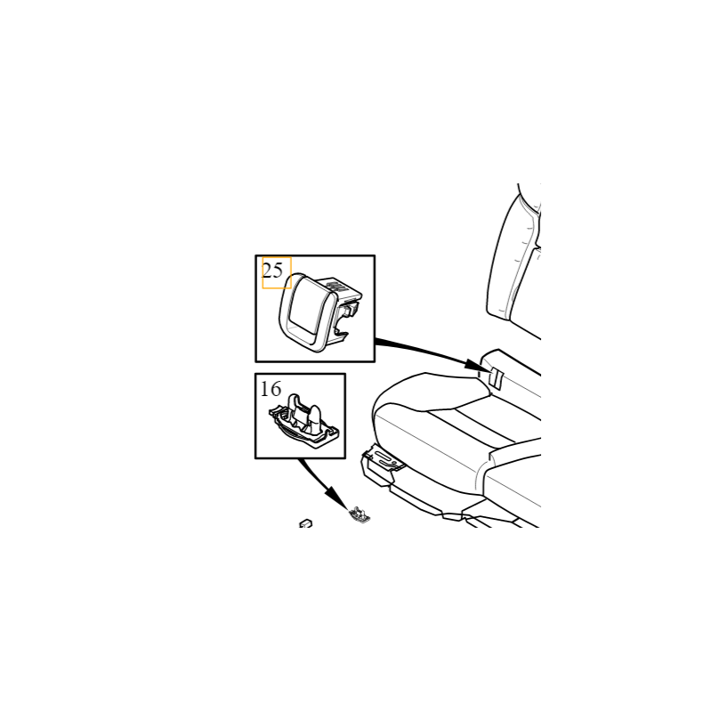 VOLVO S60 V60 II S90 V90 XC60 II XC40 gniazdo ISOFIX siedziska kanapy OE