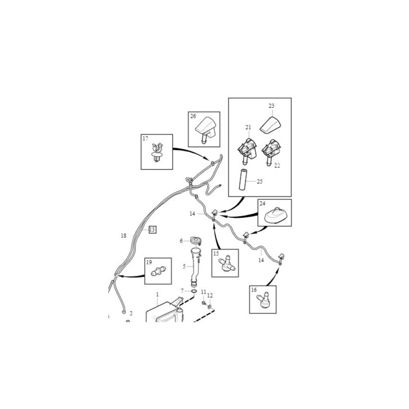 VOLVO V40 V40CC dysza spryskiwacza szyby przednia lewa OE