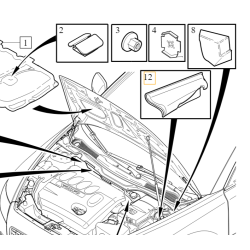 VOLVO C30 C70 S40 V50 lewe wygłuszenie błotnika OE