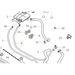 VOLVO V50 S40 C30 Przewód zbiornika wyrównawczego 30776160 OE