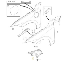 VOLVO XC60 II wspornik prawy mocowanie błotnika