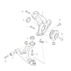 VOLVO XC40 wahacz przedni prawy przód OE