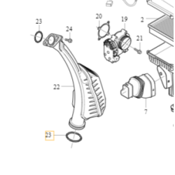 VOLVO S60 V60 S80 V70 XC60 XC70 zestaw oringów przewód dolotowy OE