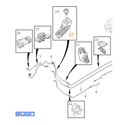 VOLVO XC90 S90 XC60 uchwyt przewodu paliwa