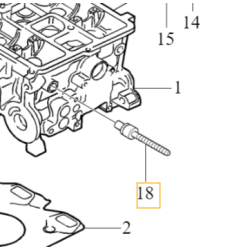 VOLVO C30 S40 V50 S80 V70 zaślepka głowicy OE
