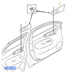 VOLVO XC60 Osłona maskownica głośnika 31490641 OE