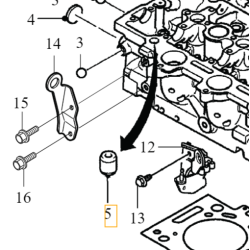 VOLVO kołek pin centrujący pokrywę zaworów OE 30725019
