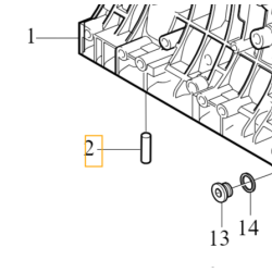VOLVO kołek pin centrujący blok silnika OE 1383730