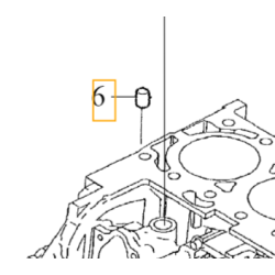 VOLVO kołek pin centrujący głowice blok silnika 1.6 1.8 2.0 16V OE 30723241