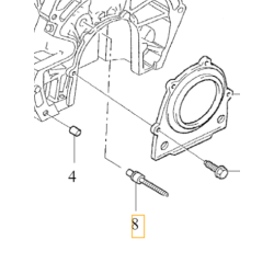 VOLVO zaślepka bloku silnika 1.8, 2.0 16V OE 30723246