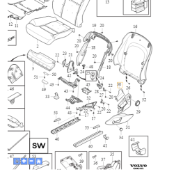 VOLVO XC60 V60 S60 Osłona pasa bezpieczeństwa 39831665 OE
