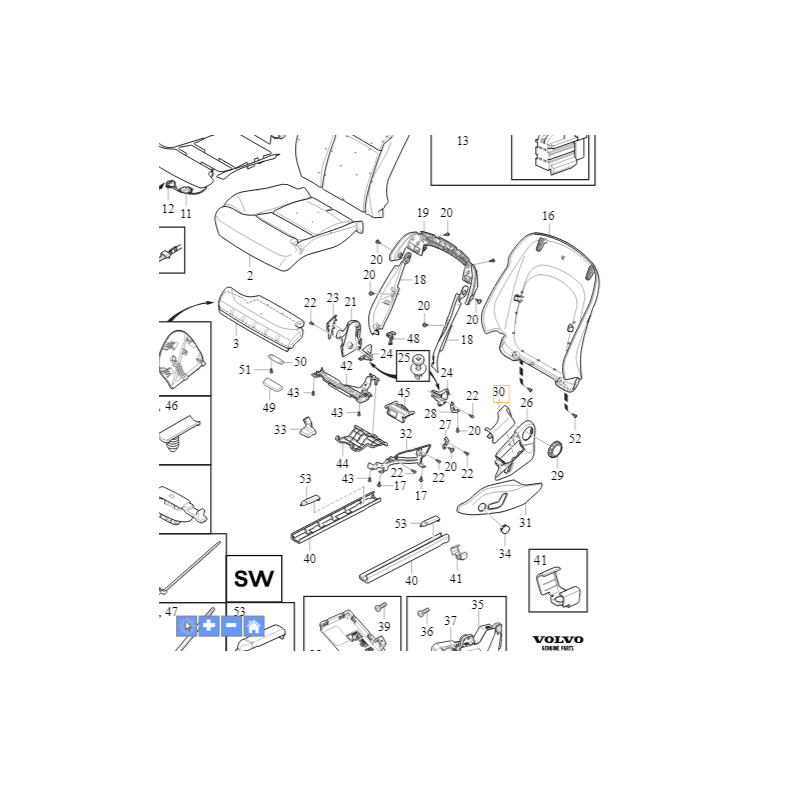 VOLVO XC60 V60 S60 Osłona pasa bezpieczeństwa 39831665 OE