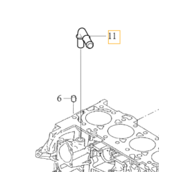 VOLVO oryginalny króciec wodny bloku silnika 1.8, 2.0 16V OE 31359795