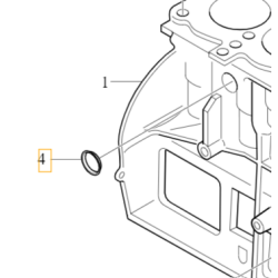 VOLVO zaślepka brok bloku silnika 1.6 16V, 1.6T OE 30723303