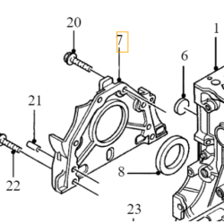 VOLVO S40 V50 C30 C70 S80 V70 korpus uszczelniacza wału korbowego 2.0D OE