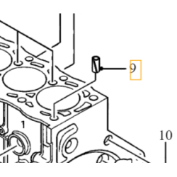 VOLVO kołek pin centrujący blok silnika 2.0D OE 8653732