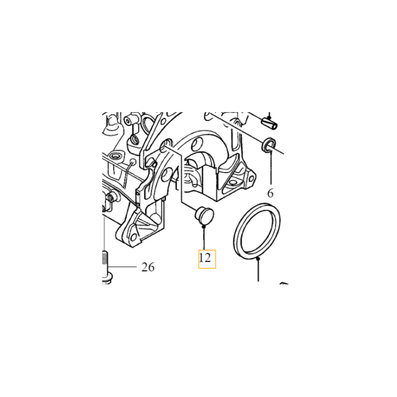 VOLVO zaślepka brok bloku...