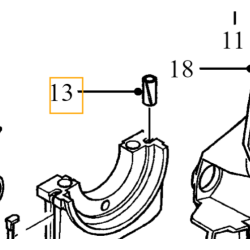 VOLVO kołek pin centrujący podstawy wału blok 2.0D OE 8653729