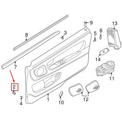 VOLVO XC70 V70 S70 S60 Gumka tuleja boczka tapicerki drzwi 9164841 OE