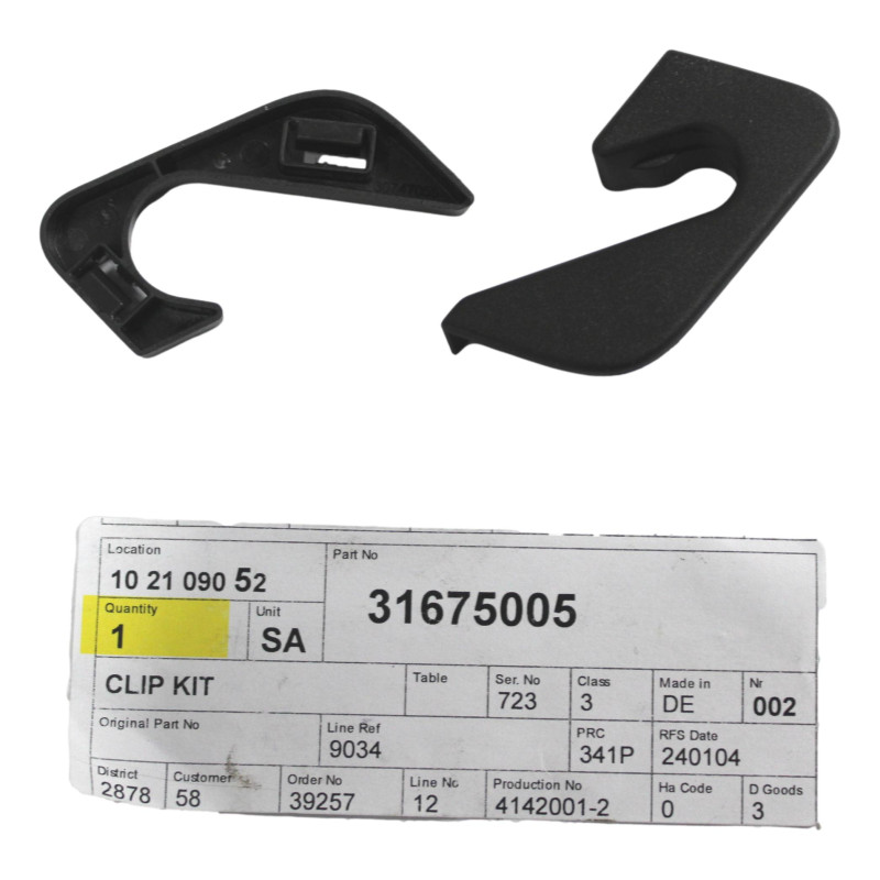 VOLVO XC40 Prawy uchwyt mocowanie polki bagażnika 31675005 OE