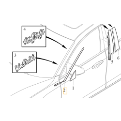 VOLVO S60 III V60 II lewa listwa szyby czołowej OE