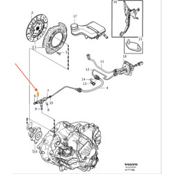 VOLVO C30 C70 trójnik wysprzęglika odpowietrznik OE