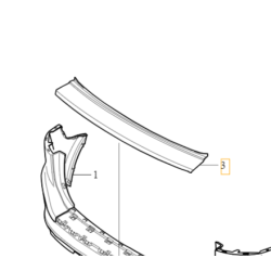 VOLVO XC60 I (09-17) nakładka górna zderzaka tył do lakierowania OE