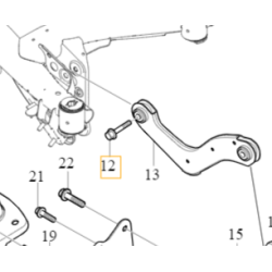 VOLVO C40 XC40 śruba wahacza tył M12x70 OE