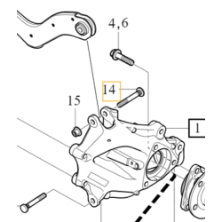 VOLVO C40 XC40 śruba wahacza tył M12x75 OE
