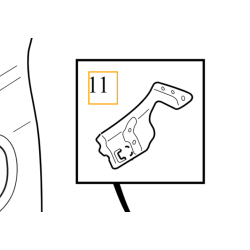 VOLVO XC60 II uchwyt wspornik mocowanie prawy błotnik