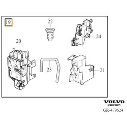 VOLVO XC90 II zamek drzwi tylny prawy kpl OE 32310865