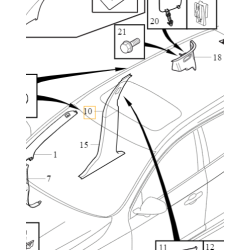 VOLVO V60 S60 Osłona lewego środkowego słupka 39822455 OE