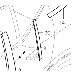 VOLVO C40 XC40 listwa ozdobna szyby drzwi lewy tył OE