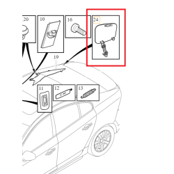 VOLVO S60 Zaślepka airbag lewy słupek tylny 39822464 OE