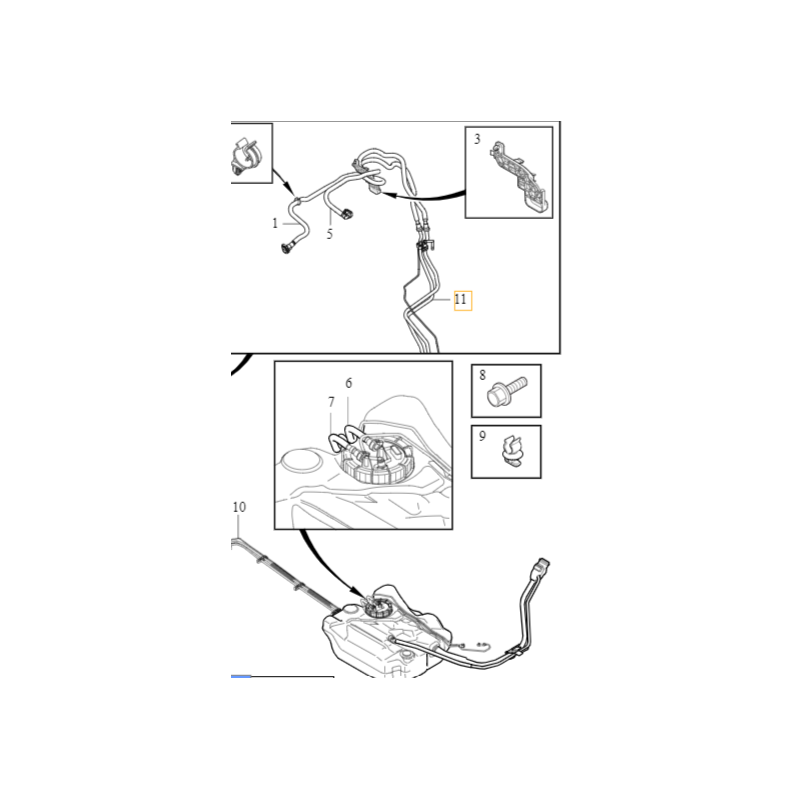 VOLVO C30 C70 V40 S40 V50 przewód paliwowy zasilający 1.6D, 2.0D OE