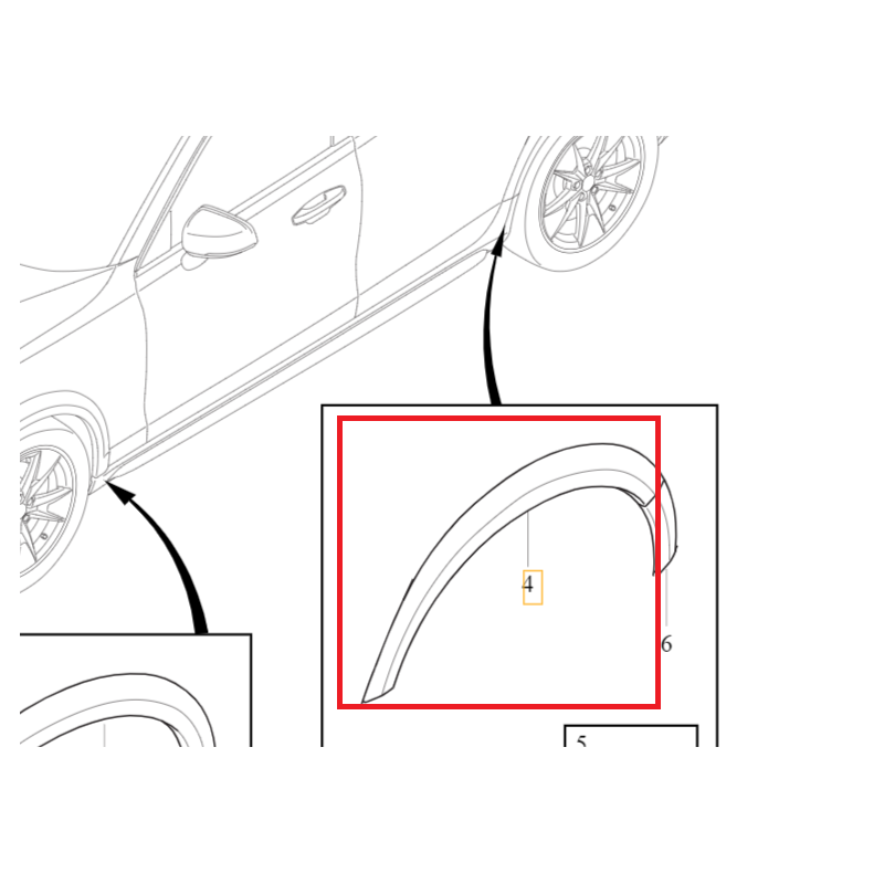 VOLVO V60 CC II lewa listwa...