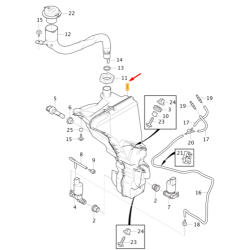 VOLVO XC60 II zbiornik płynu spryskiwaczy OE