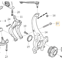VOLVO S60 V60 S90 V90 EX90 XC60 XC90 II śruba widełek zawieszenia przód OE