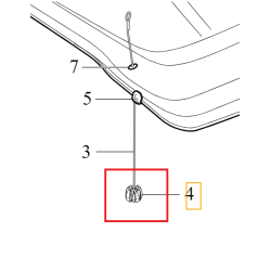 VOLVO V40 V40CC ciężarek linki polki bagażnika OE