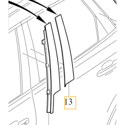 VOLVO XC60 II prawa listwa słupka B drzwi tył piano black OE