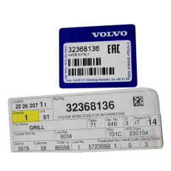 VOLVO S60 Grill atrapa czarny r-design oe3236 32368136 OE