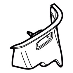 VOLVO V60 osłona lewego tylnego słupka C szara OE