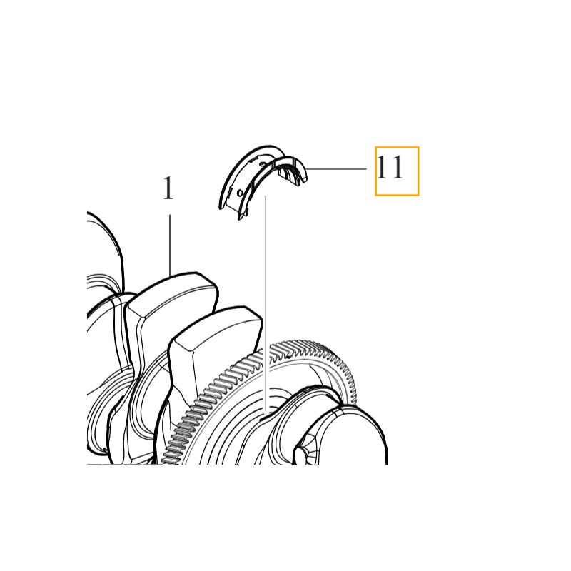 VOLVO S60 V60 S90 V90 XC40 XC60 XC90 panewka oporowa górna czerwona STD OE