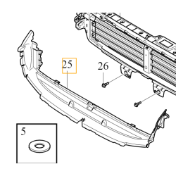 VOLVO S60 III V60 V60CC II prowadnica kierownica powietrza listwa przód OE