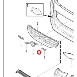 VOLVO S60 V60 górna listwa chrom grill R-DESIGN OE