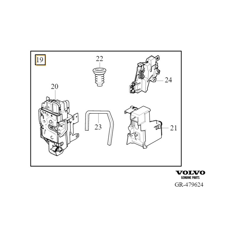VOLVO S90 V90 II zamek...