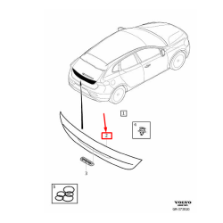 VOLVO V40 Listwa tylnej klapy mikrostyk zamek 31301301 OE