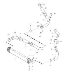 VOLVO V40 V40CC rura dolot powietrza intercooler OE 31411651