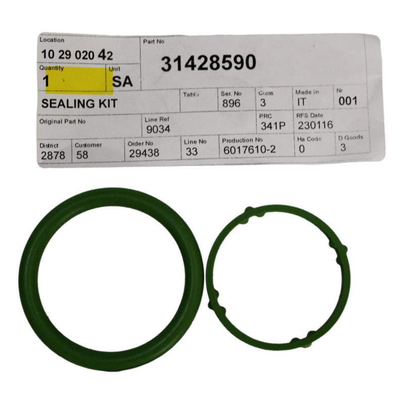 VOLVO XC60 XC90 II zestaw oringów przewód dolotowy